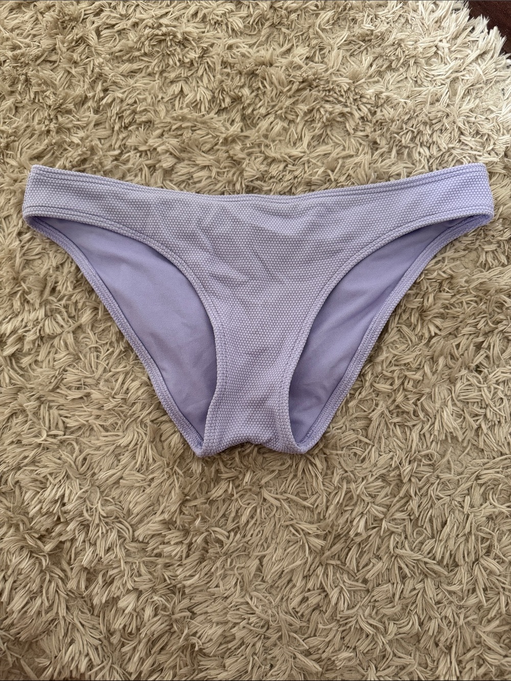 Hollister Pastel Lavender Textured Bikini Bottoms